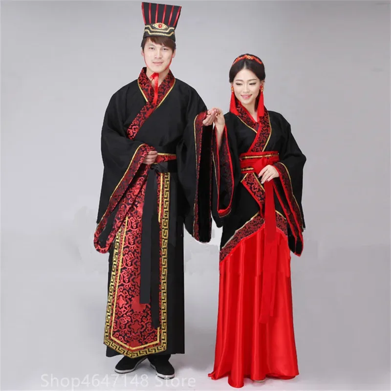 Long Sleeves Hanfu Long Dress Patchwork Ancient Style Chinese Traditional Costumes Performance Skirt Cheongsam Chinese Tang Suit