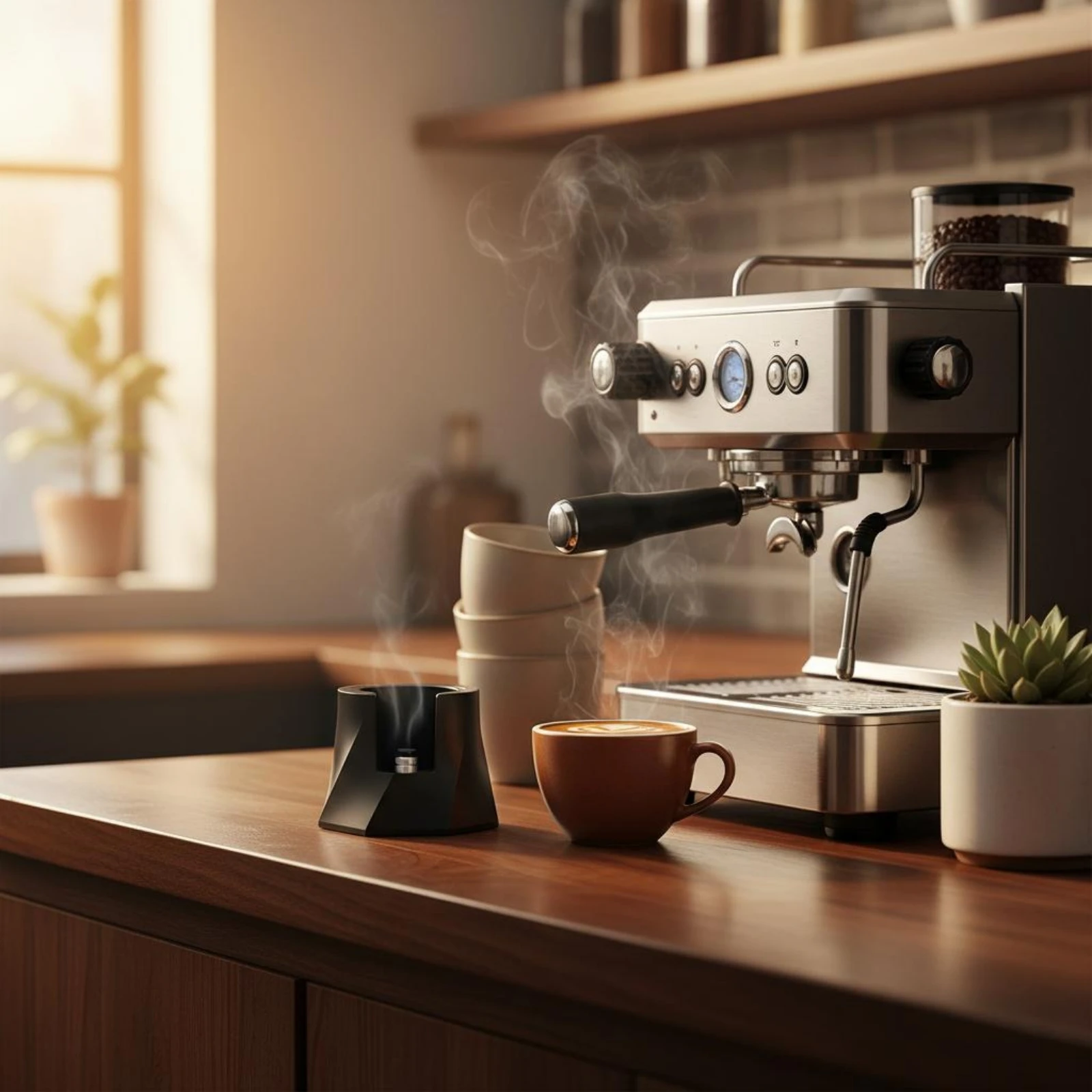 Helical Tamping Stand Stable and Long-Lasting Adjustable Portafilter Holder Espresso Tamping Base Portable Design for Baristas - view 4