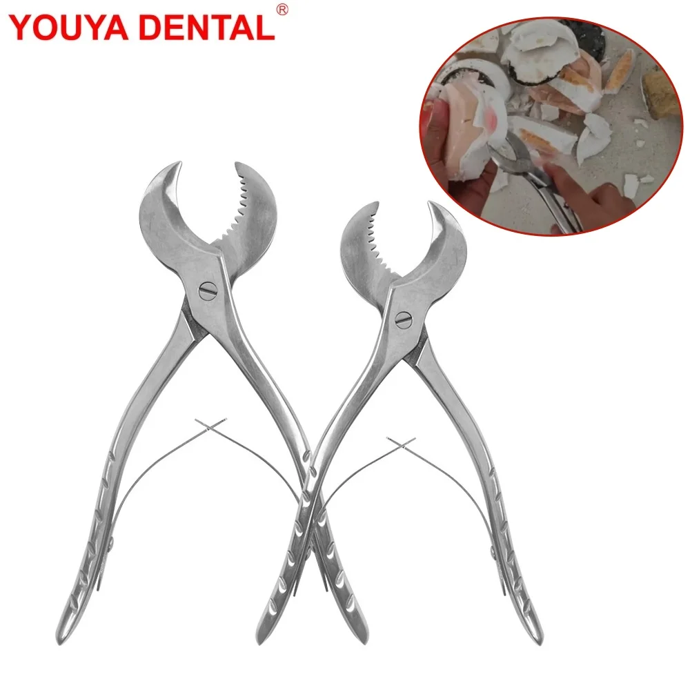 1pcs Dental Plaster Shears Forceps L/S Stainless Steel Plaster Scissiors Gypsum Pliers Dentistry Lab Instrument Tools Material