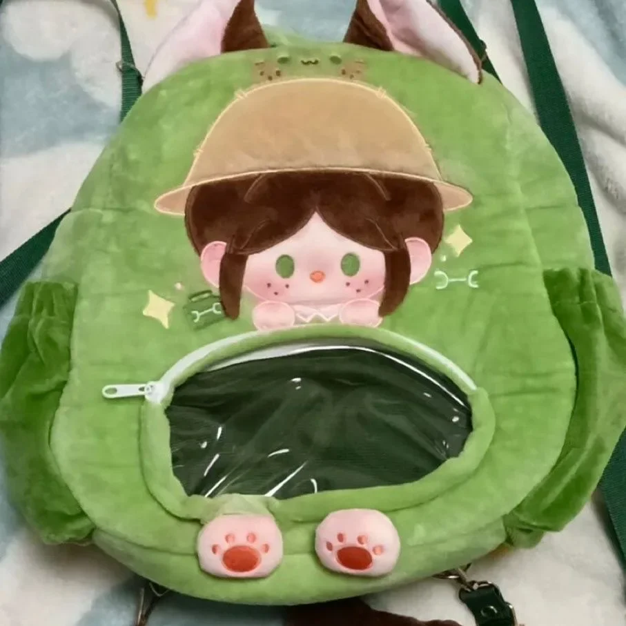 Anime Identity V Cosplay Gardener Emma Woods Kawayi Plush Transparent Campus Zipper Backpack Shoulder Bag Game Birthday Gift