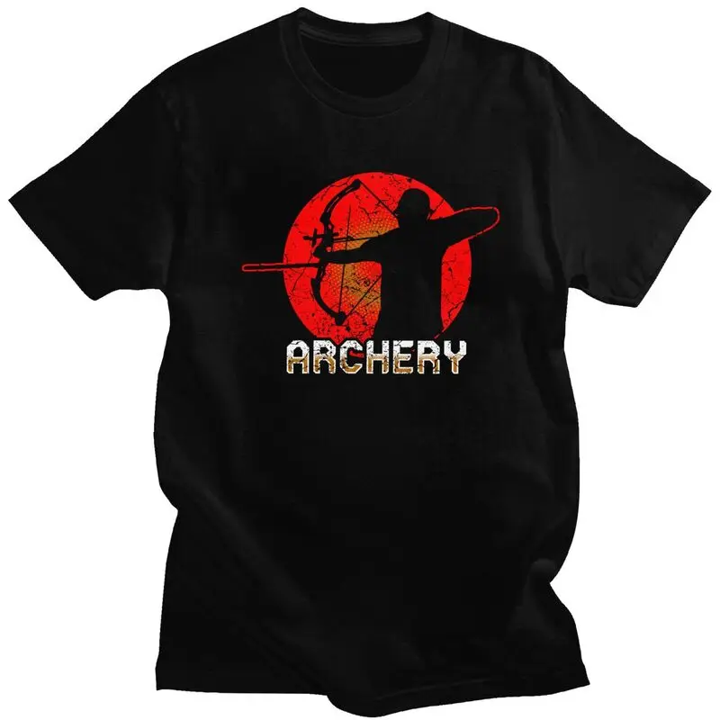 Custom Fashion Archery Archer T Shirts Men Short-Sleeve Hunting Sport T-shirt Casual Tee Pure Cotton Oversized Tshirt Gift