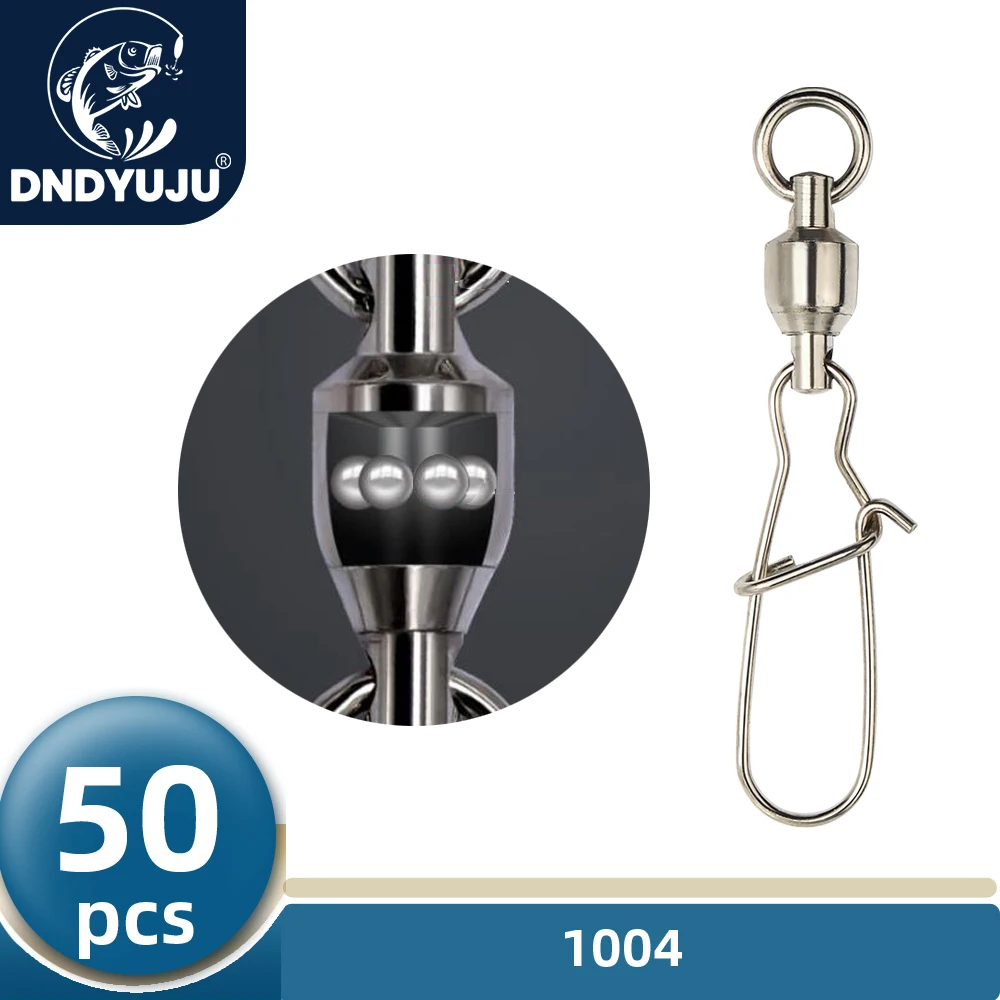 DNDYUJU – roulement à billes en acier inoxydable, 50 pièces, pivot roulant, connecteur de leurre pour la pêche en mer, accessoires, outils à broches