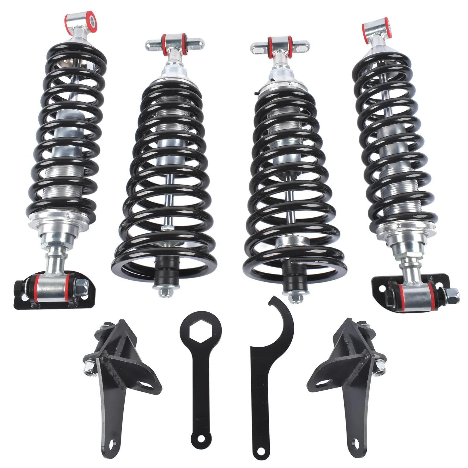 AP02 500lbs Front 300lbs Rear Complete Coilover Conversion Kit for GM Buick Pontiac Olds Chevy Malibu G-Body 1978-1988