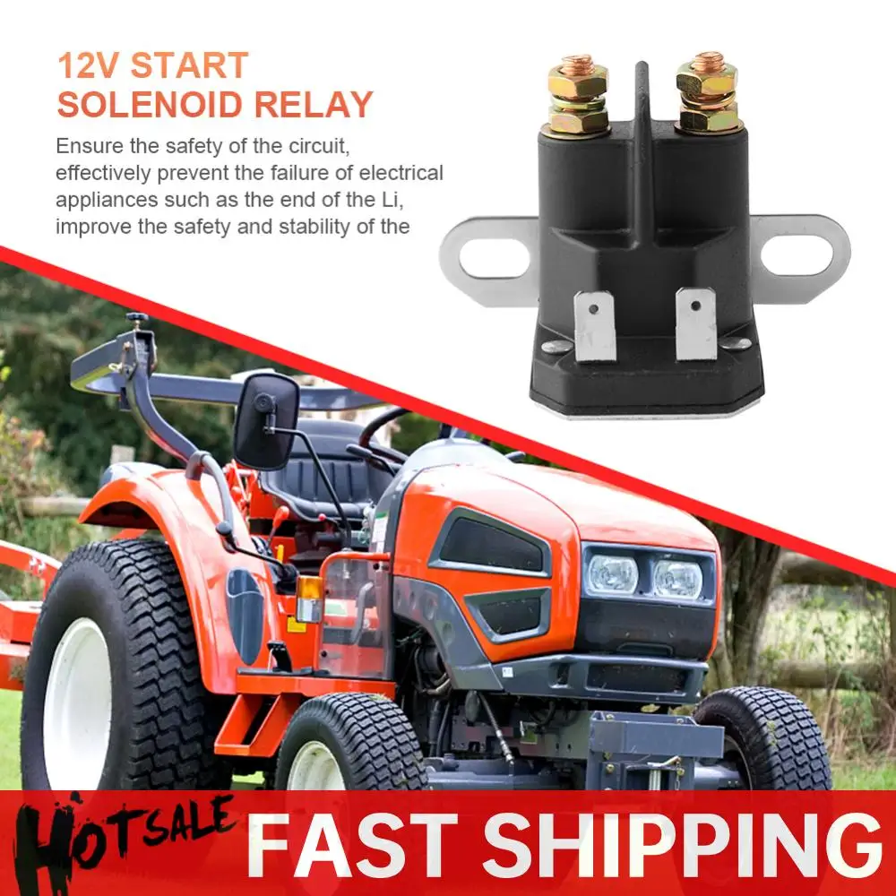 12V Lawn Mower Starter Relay 725-04439A Lawn Mower Motorcycle Starter 1134-2962-01 Zinc Alloy for Riding Lawn Mower Tractor