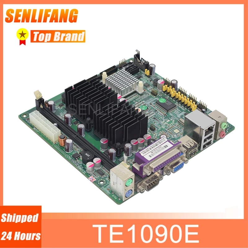 Single Network Port TE1090E N270 Fanless POS Machine Cash Register Motherboard Refurbished