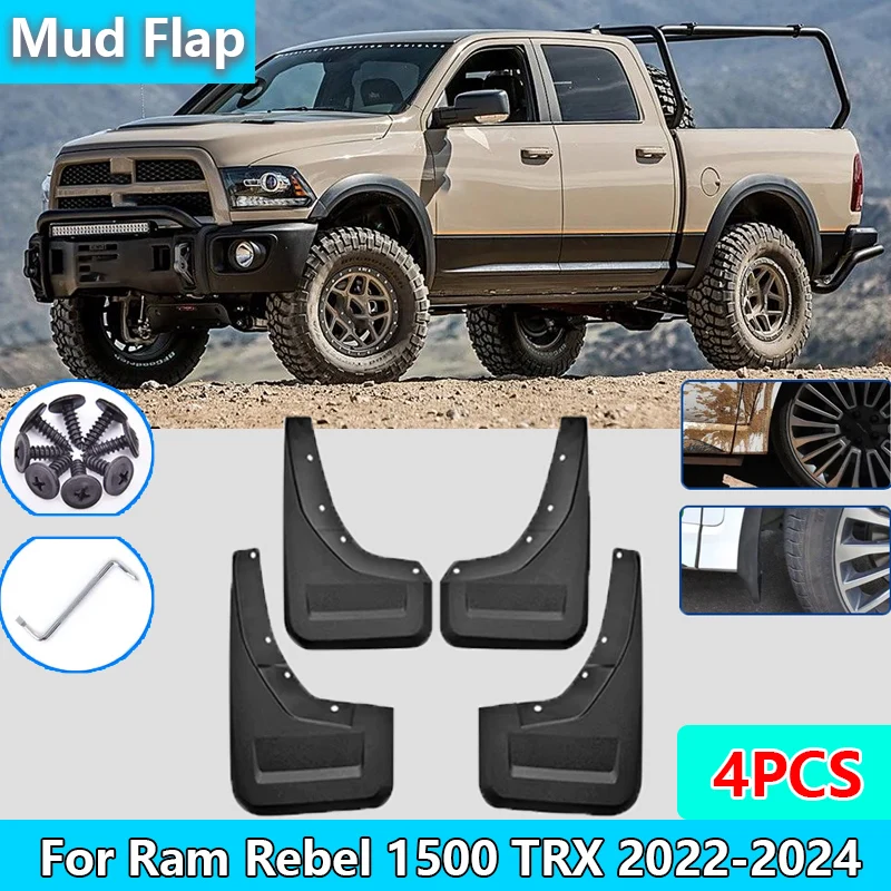 

Mudguards for Ram Rebel 1500 TRX 2022-2024 Car Wheel Splash Guards MudFlaps Mud Flaps Anti-scratch Rear Fender Auto Accessories