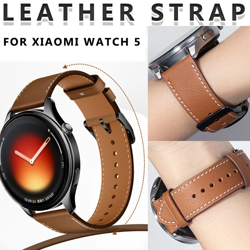 pulseira-de-couro-universal-de-22mm-para-xiaomi-watch-5-s5-estilo-empresarial-compativel-com-xiaomi-mi-watch-s1-s1-pro-s2-s3-s4-s5