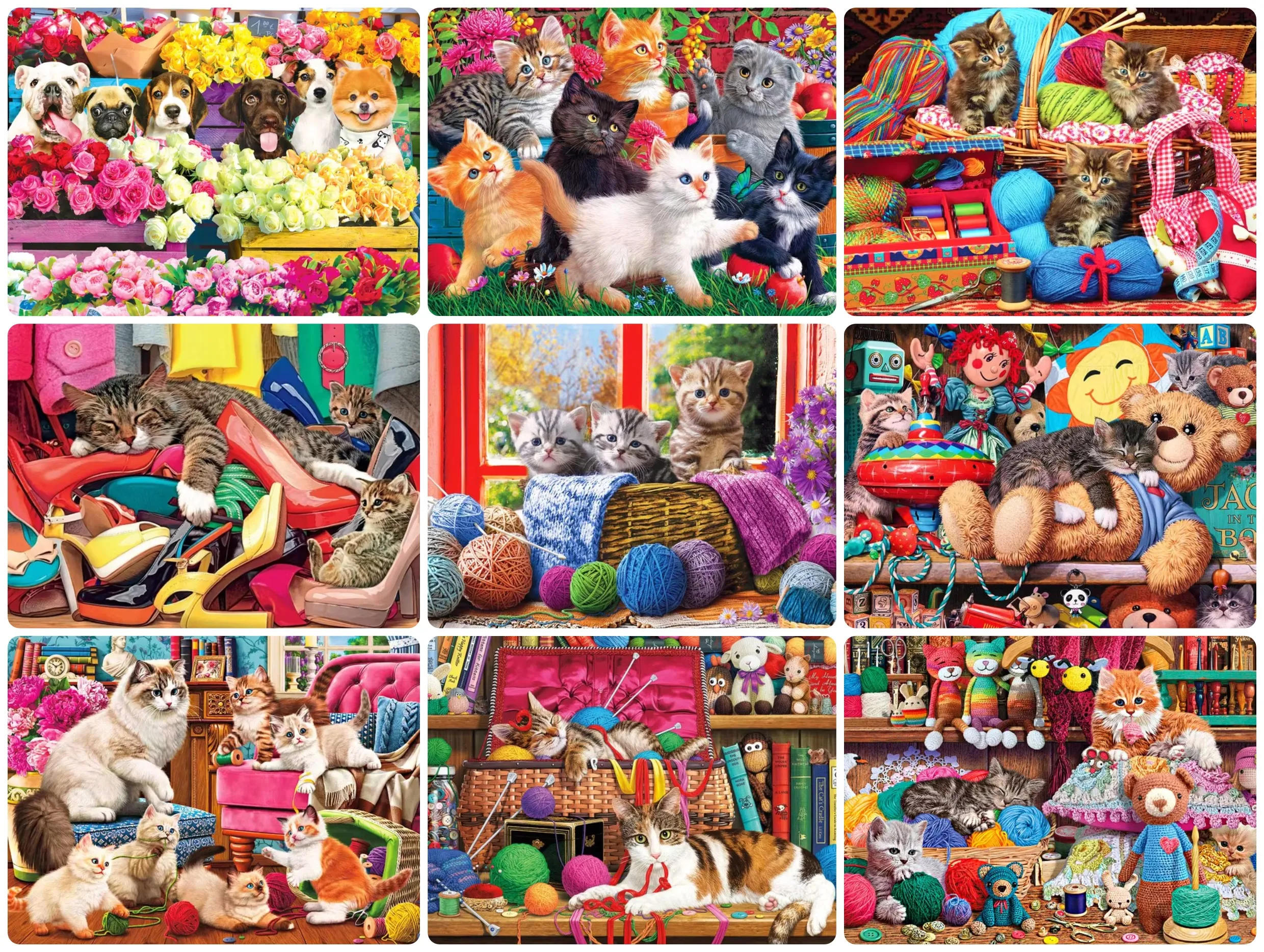 quebra-cabecas-para-adultos-animais-caes-gatos-quebra-cabecas-educativos-jogos-educativos-quebra-cabecas-coloridos-presentes-decoracao-de-casa