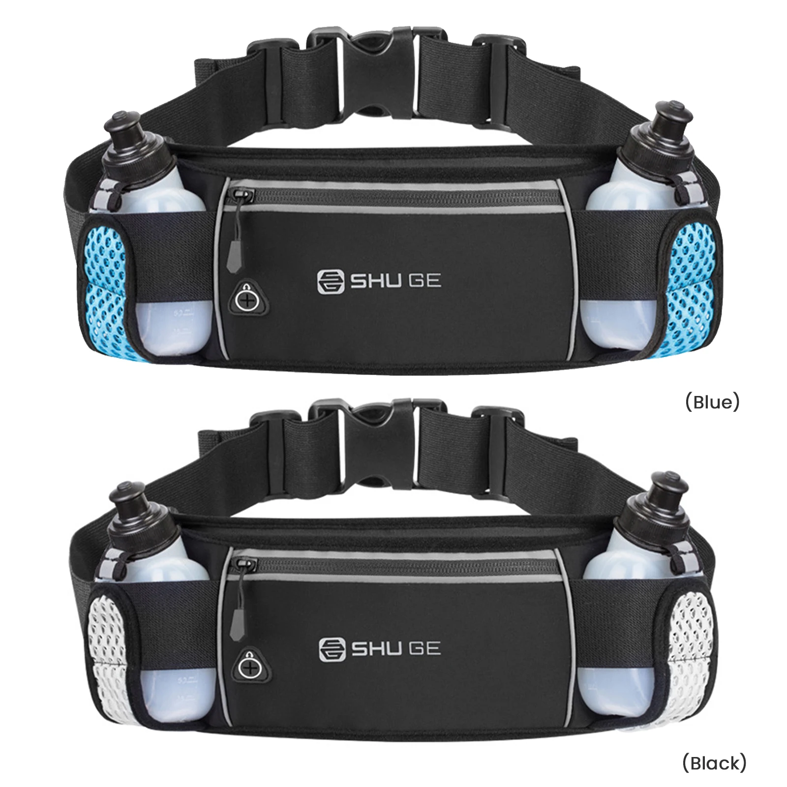 

Running Belt with Bottles Waist Bag with Adjustable Strap Cycling Bag for Running Hiking Walking Cycling