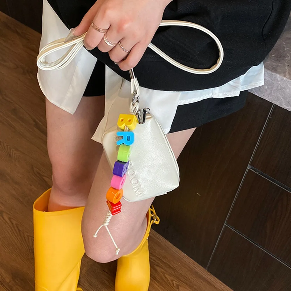 

Multifunctional Small Square Wallet Simple PU Leather Crossbody Headphone Bags Single Shoulder Durable Lipstick Storage Bag