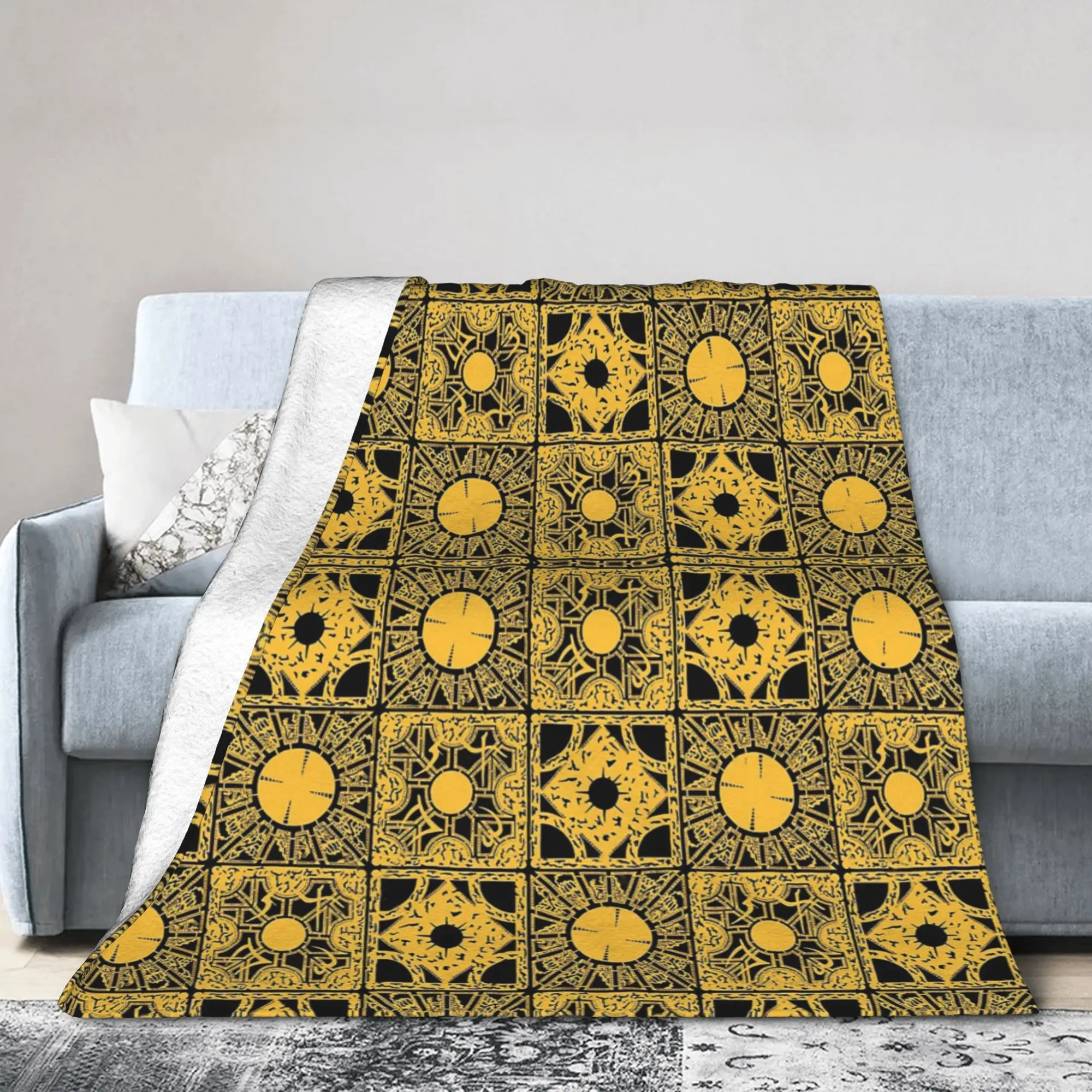 Puzzle Box Knitted Blanket Velvet Hellraisers Super Soft Throw Blanket for Bed Bedspread