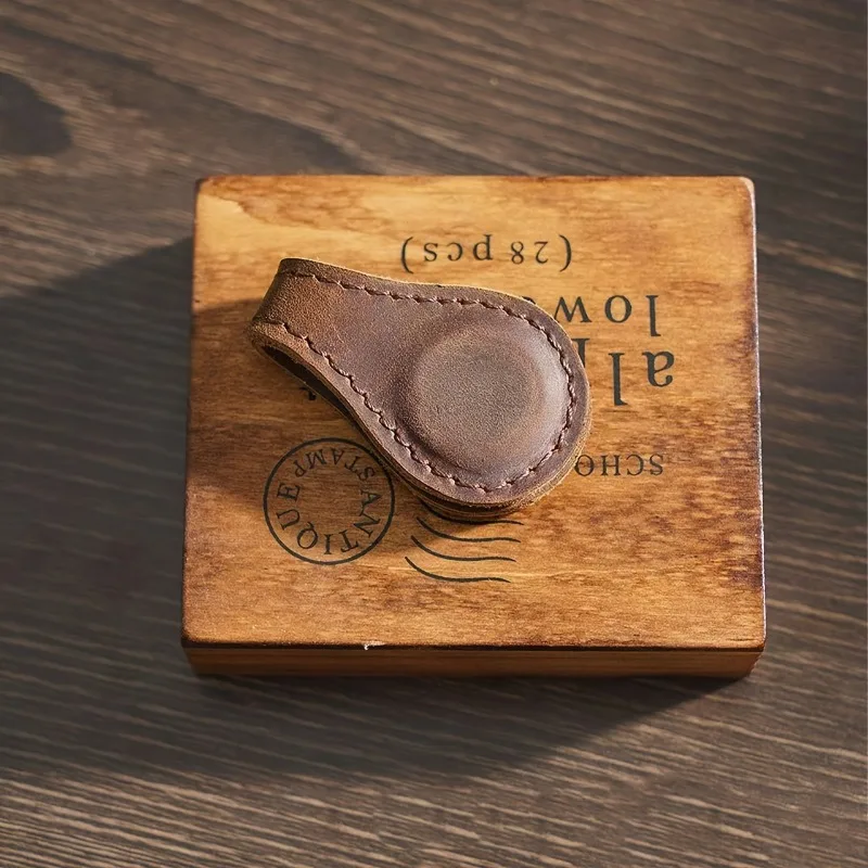 1pc Retro Bookmark Magnetic Book Clip Decoration Leather Bookmark Double-sided Hand Account Clip