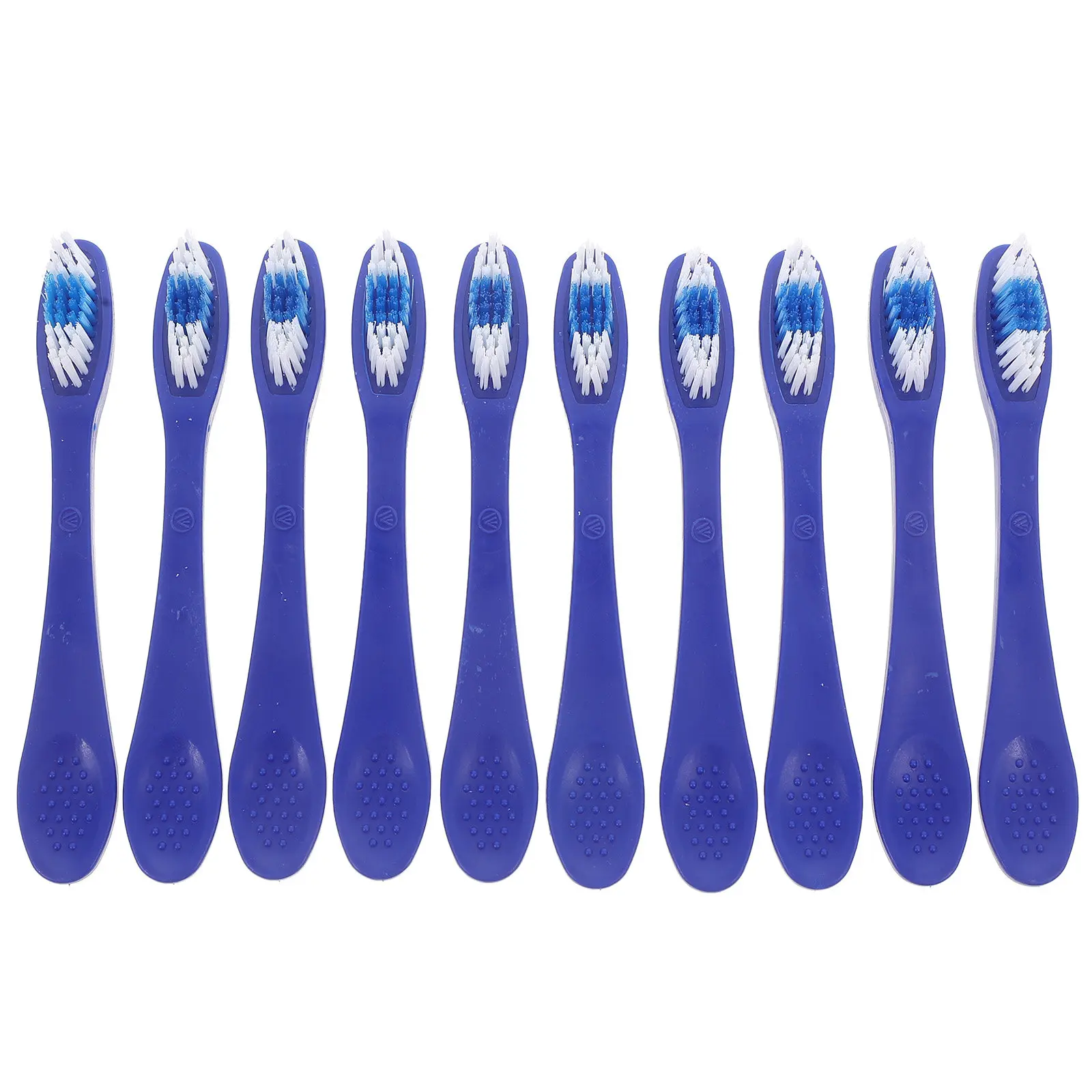 10Pcs Miniature Short Handle Toothbrush Prison Approved Anti-Self-Harm Design Portable Compact for Institutions