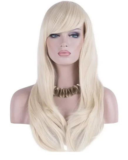 Barbie Movie Blonde Wig Long Heat Resistant Long Big Wavy Hair Women Cosplay Wig Light Blonde