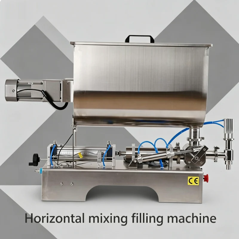 

Semi-Automatic Horizontal Screw Piston High Viscosity Paste Can Bottle Filler Tomato Chilli Sauce Filling Mixing Machine