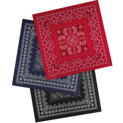 Cotton 55X55CM muslim Cashew Hip Hop Square Bandana Scarf Riding Masks Headband Neckerchief  Paisley Gifts For Men Unisex