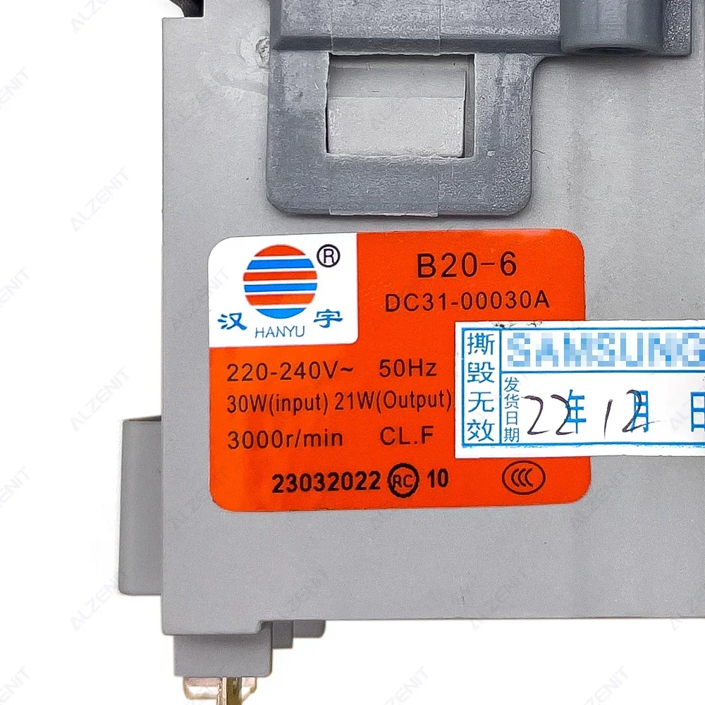 洗濯機用電気モーター,洗浄機用排水装置,B20-6, 220-240v,50hz,30w,3000r/min, DC31-00030A