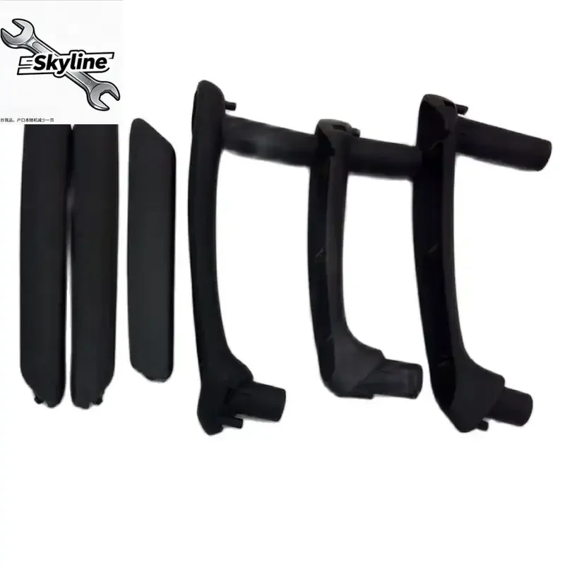 6pcs/set Black Interior Door Handle With Trim Suitable For Volkswagen Passat B5 Inner Armrest