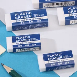 10Pcs 2B White PVC Pencil Eraser Clean And Mess Free Student Exam Office Sketch Easy To Wipe Soft Erasers