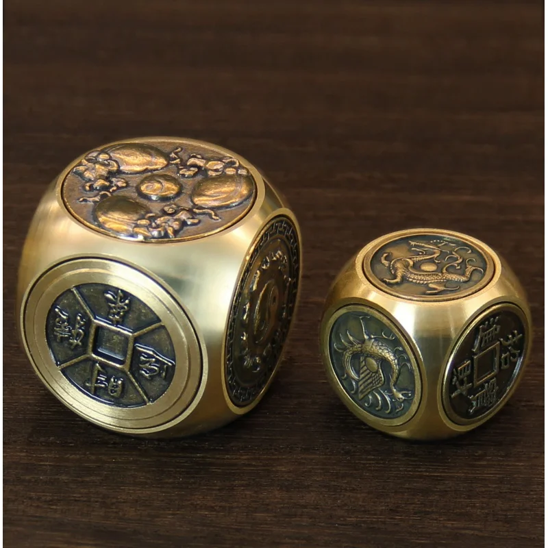 

Pure Brass Six-Sided Cube Hand Pieces Six-Sided Money Turning Qian Kun Amass Fortunes Copper Crafts Copper Ware Wholesale