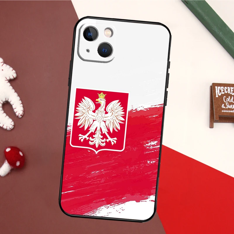 Poland Polish Flag Phone Case For iPhone 16 15 14 11 12 Mini 13 Pro Max X XR XS Max Plus Soft Cover Shell