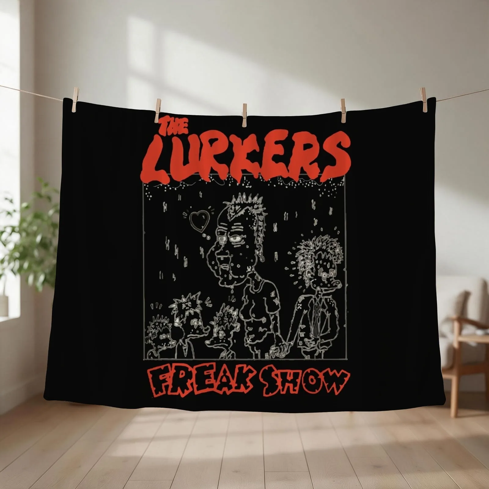 The Lurkers - Freak Show Throw Blanket couch cozy soft plush fuzzy picnic outdoor blanket