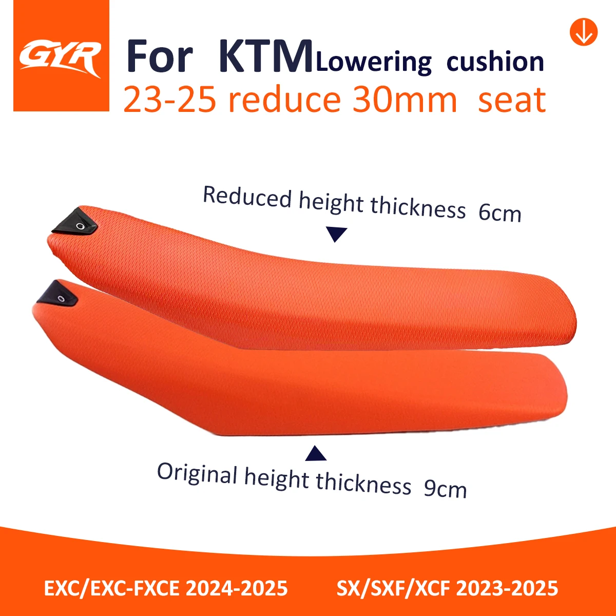Motocross Bench Seat 30mm Lower Than Original For KTM EXC EXCF SX SXF XC XCF XCW XCFW 125-500 2023 2024 Enduro Motorcycle 250