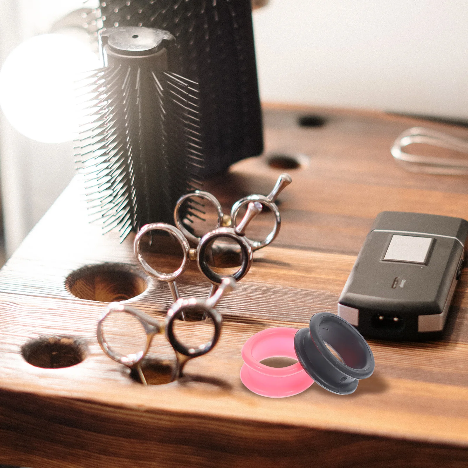 

10Pcs Silicone Shear Finger Rings for Hairdressing Pet Scissors Flexible Non Slip Professional Scissor Protector