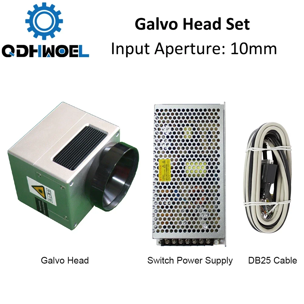 QDHWOEL 1064nm ألياف الليزر عالية السرعة المسح جالفو رئيس SG7110 فتحة الإدخال 10mm الجلفانومتر الماسح الضوئي مع مجموعة إمدادات الطاقة #6