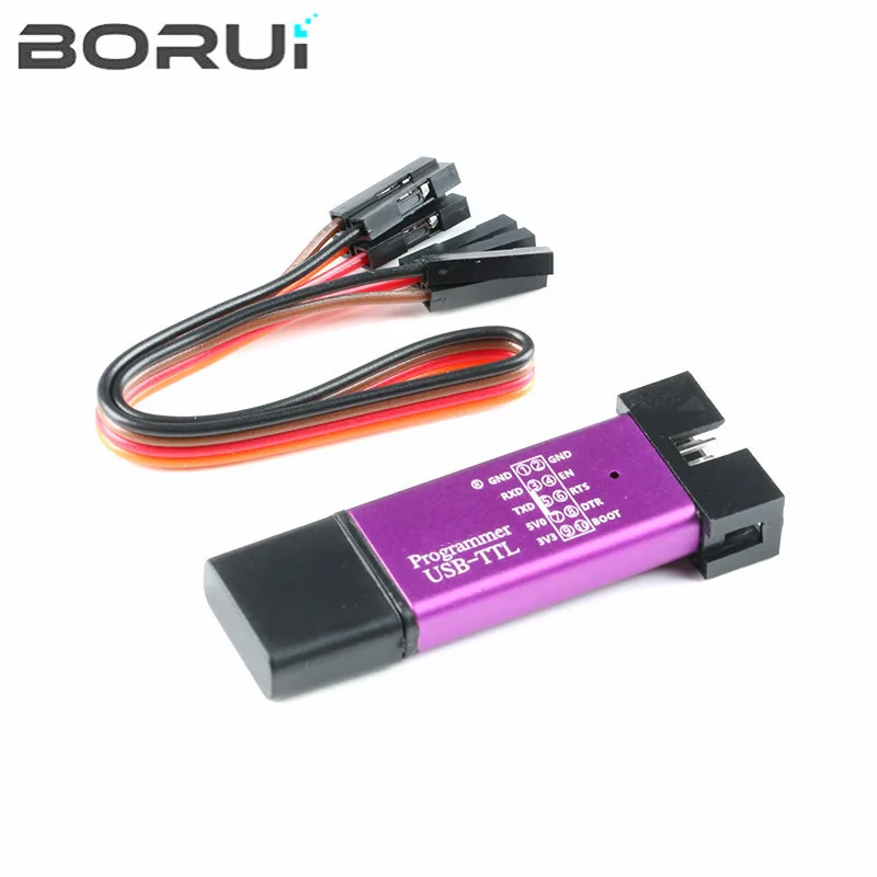 Automatic MCU STC 51 Microcontroller Downloader Auto Programmer / 3.3V 5V Universal / Dual Voltage USB to TTL DownLoad Cable