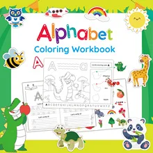 Coloring Book 25 Cartoon Pen Control Children's Pictures Coloring Book DIY Early Education with Stickers Digital Workbook