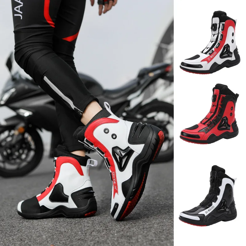 Riding Tribe Motorcycle Boots Bota Motocross Botas Moto Motorboats Shoes Motorbike Racing Career Bicycle Speed Boots  Cycling