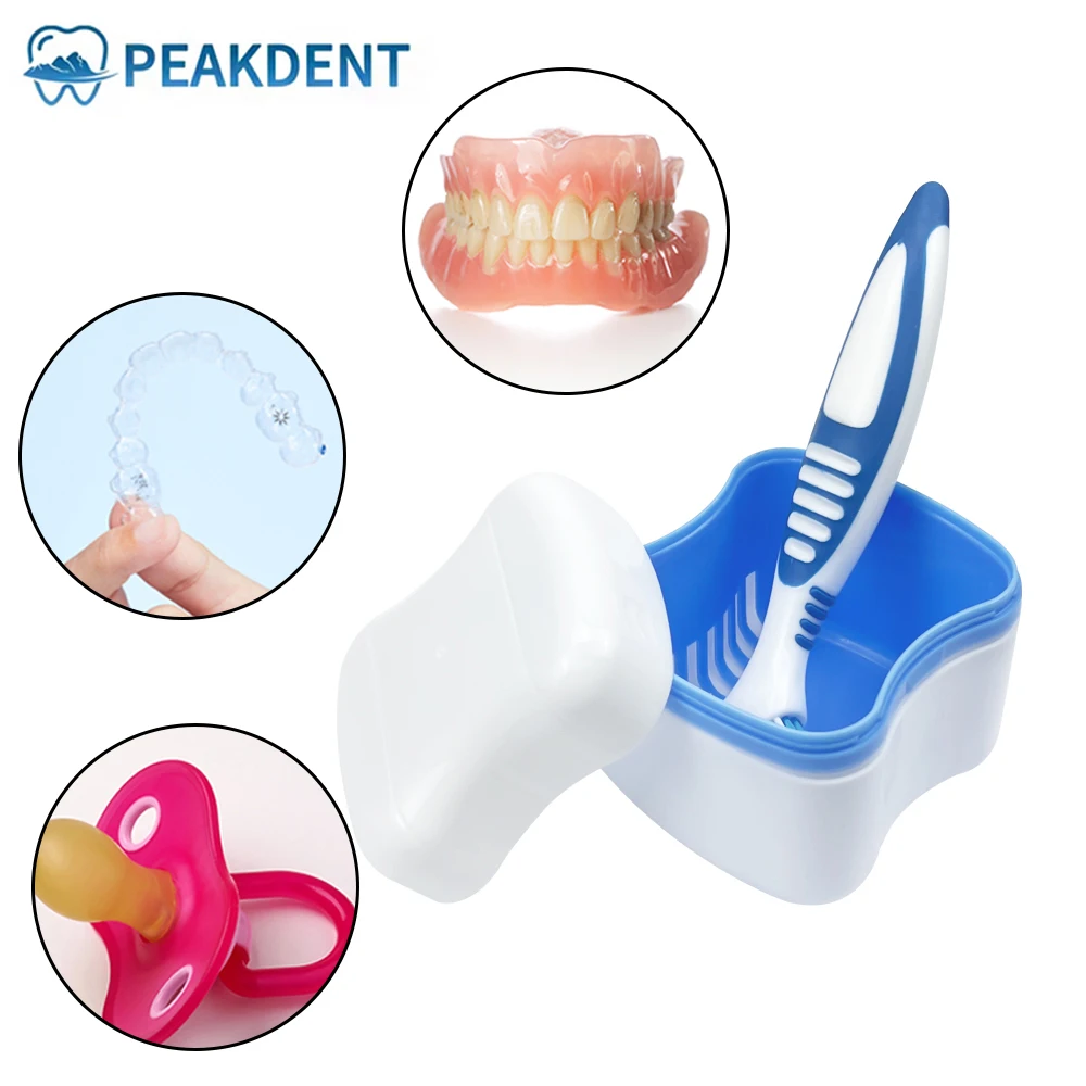 

Набор из 10 контейнеров для зубных протезов с сеткой, футляр для ванной, стакан для протезов, держатель для искусственных зубов, контейнер для чистки капп, коробка для хранения зубных протезов