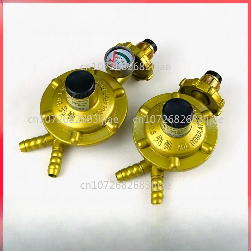 Household 0.6 double nozzle explosion-proof liquefied gas pressure reducing valve, gas cylinder self-locking gas valve