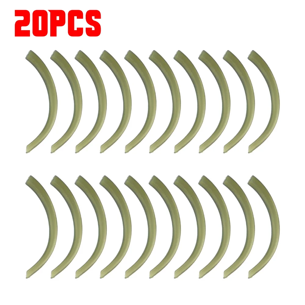 Hirisi 20 stuks Hook Kicker Curve Shank Line Aligner Haar Rig Sleeves Karpervissen Terminal Tackle Accessoires