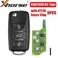 Xhorse-mando a distancia XEB510EN para Volkswagen, tipo B5, con Chip XT27B, lote de 5 unidades