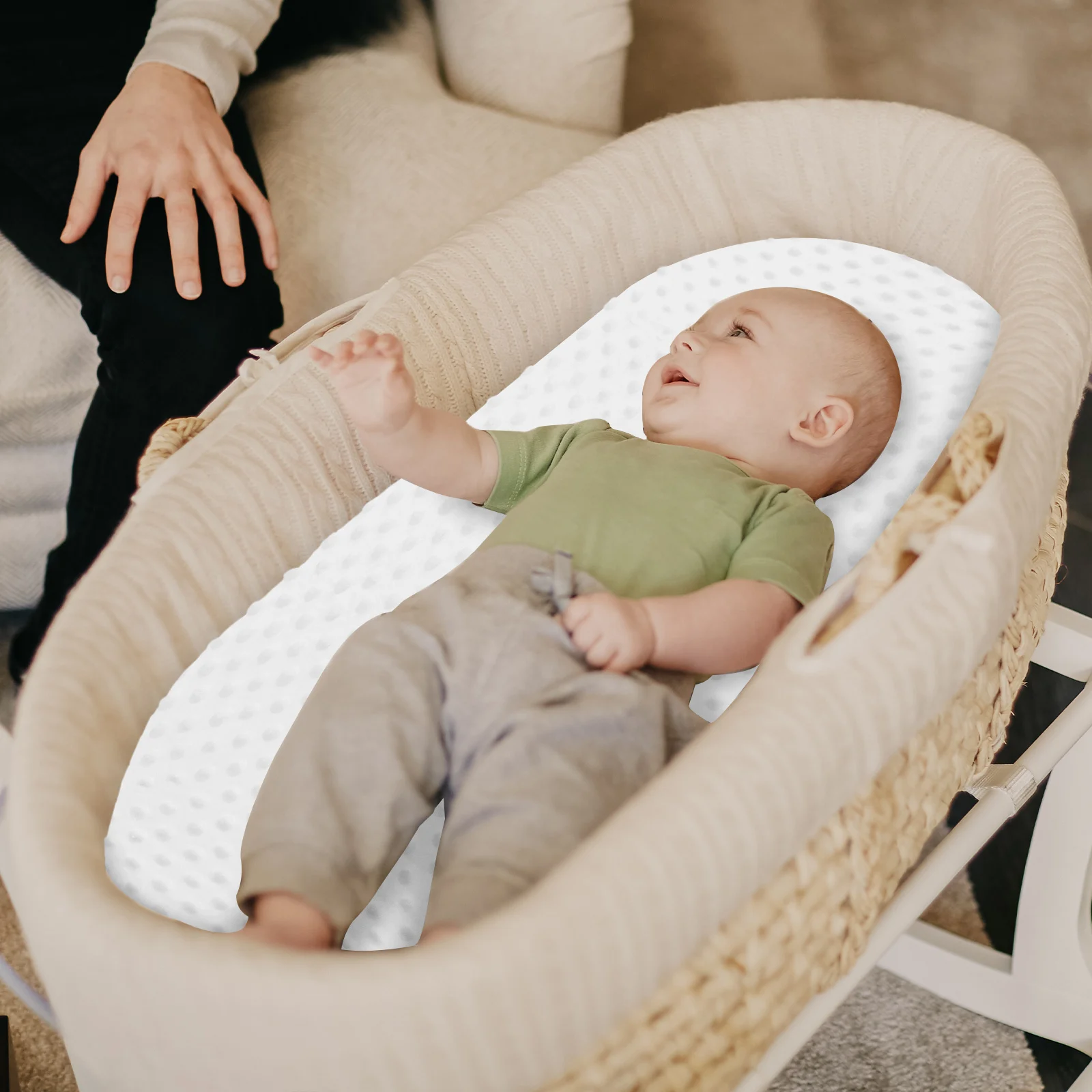 

White Baby Cradle Bed Fitted Sheet Bassinet Protector Cover Mattress Pad Muslin Sheets Boy Girl Nursery Decor Soft Skin Care