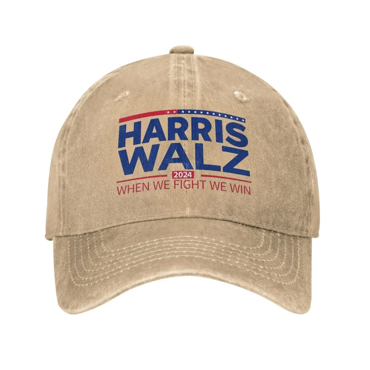 

Baseball Cap Harris Walz 2024 Election Accessories Unisex Vintage Distressed Washed Casquette