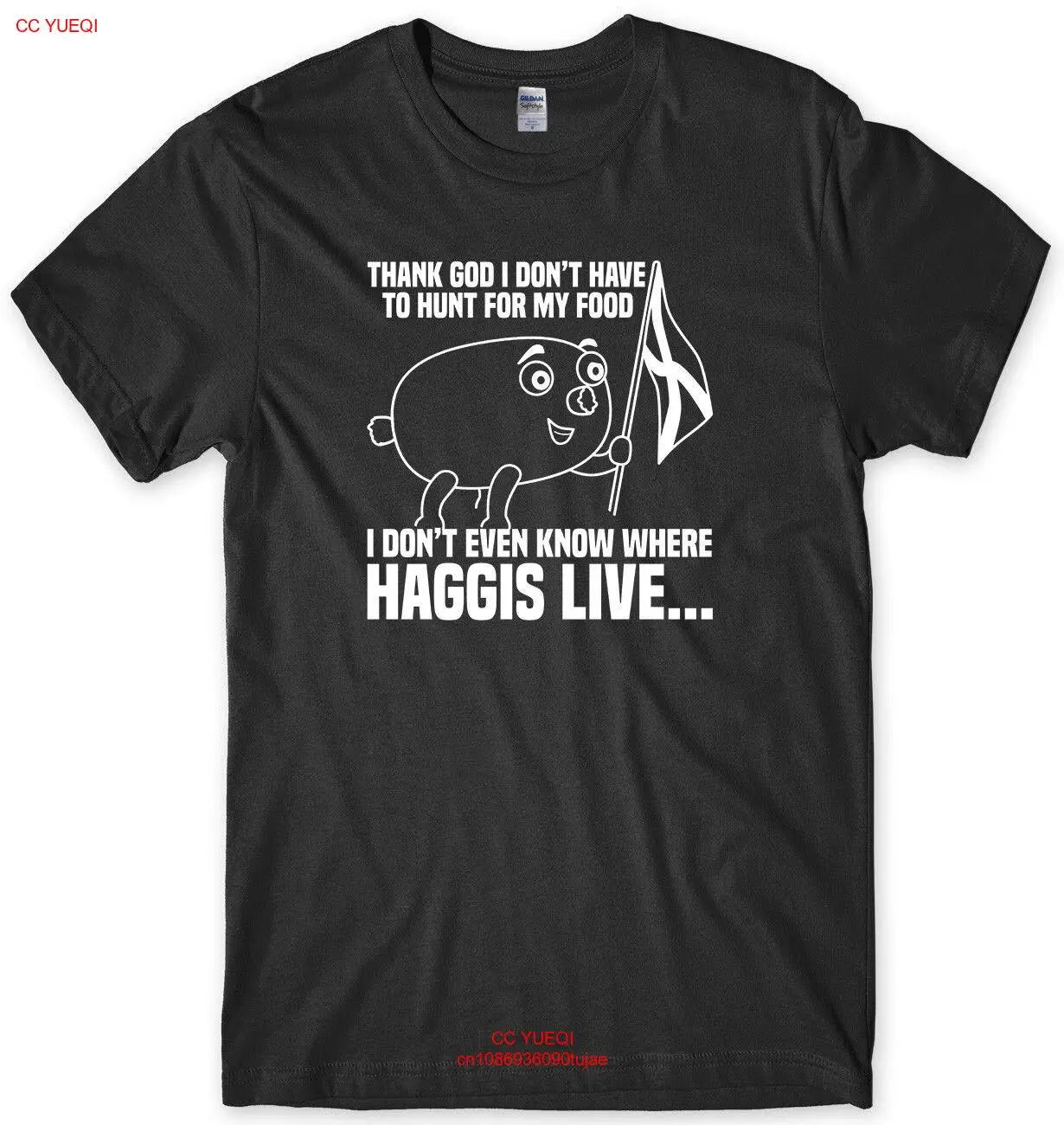 Я даже не знаю, где живет Хагги... Мужская забавная футболка унисекс