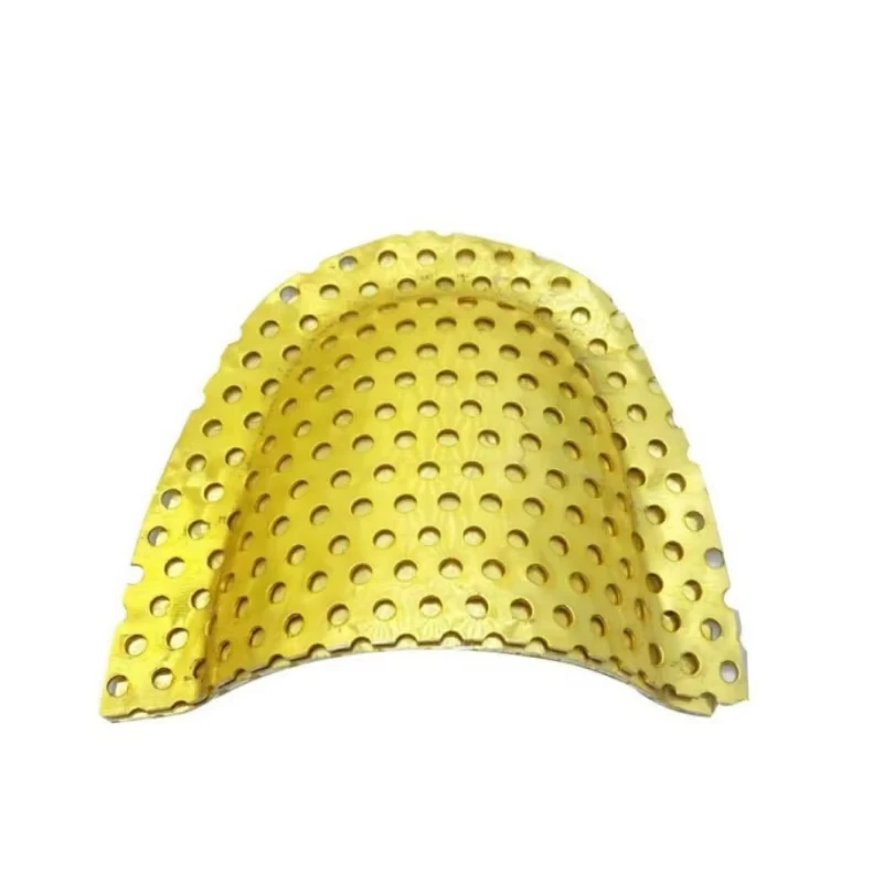 100Pcs Reinforcement Dental Mesh Golden Metal Palatal Reinforcement Mesh for Upper and Lower Palatal