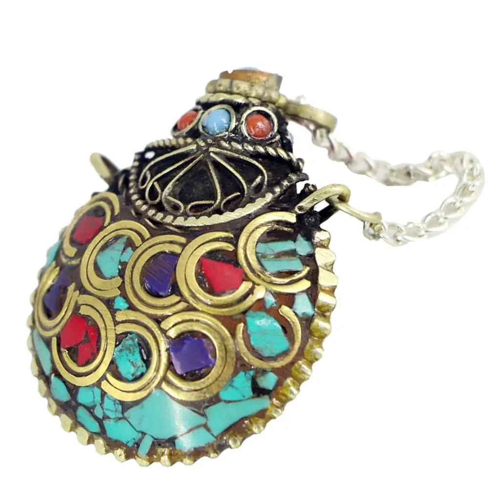 1x Vintage Tibetan Snuff Bottles Nepal Handicraft Pendant Crafts Decoration