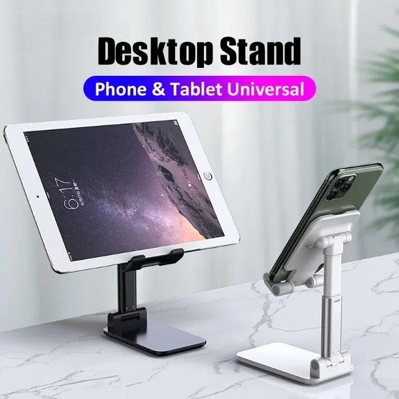 NEW Metal Desktop Tablet Holder Table Cell Foldable Extend Support Desk Mobile Phone Holder Stand For iPhone iPad Adjustable view 6