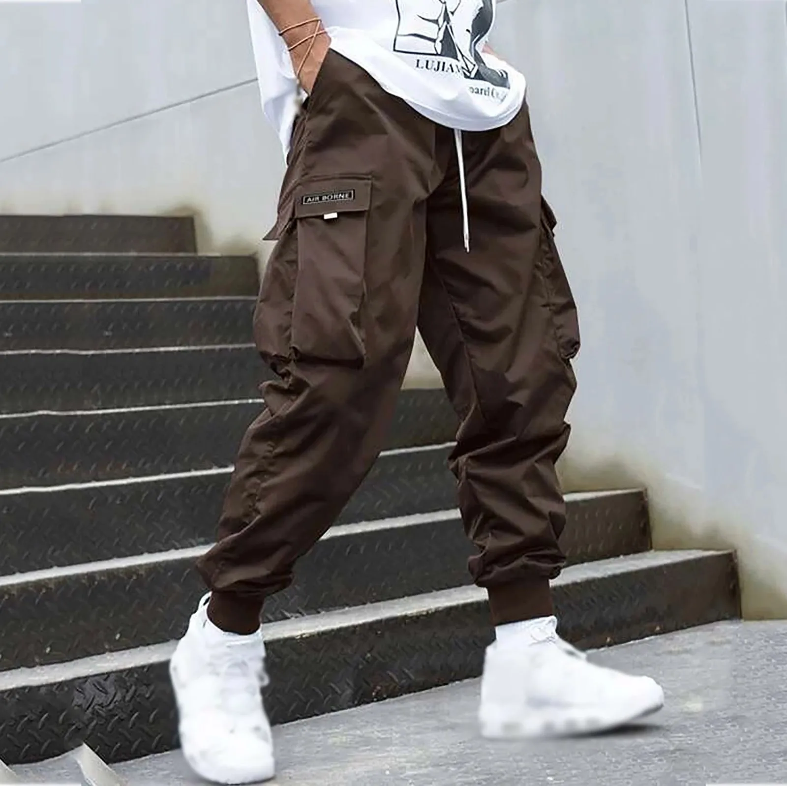 Pantalon Cargo B.U.M. Equipment Beige Doublé Nylon - Taille L, Très Bon état, Pour Bateau/rando