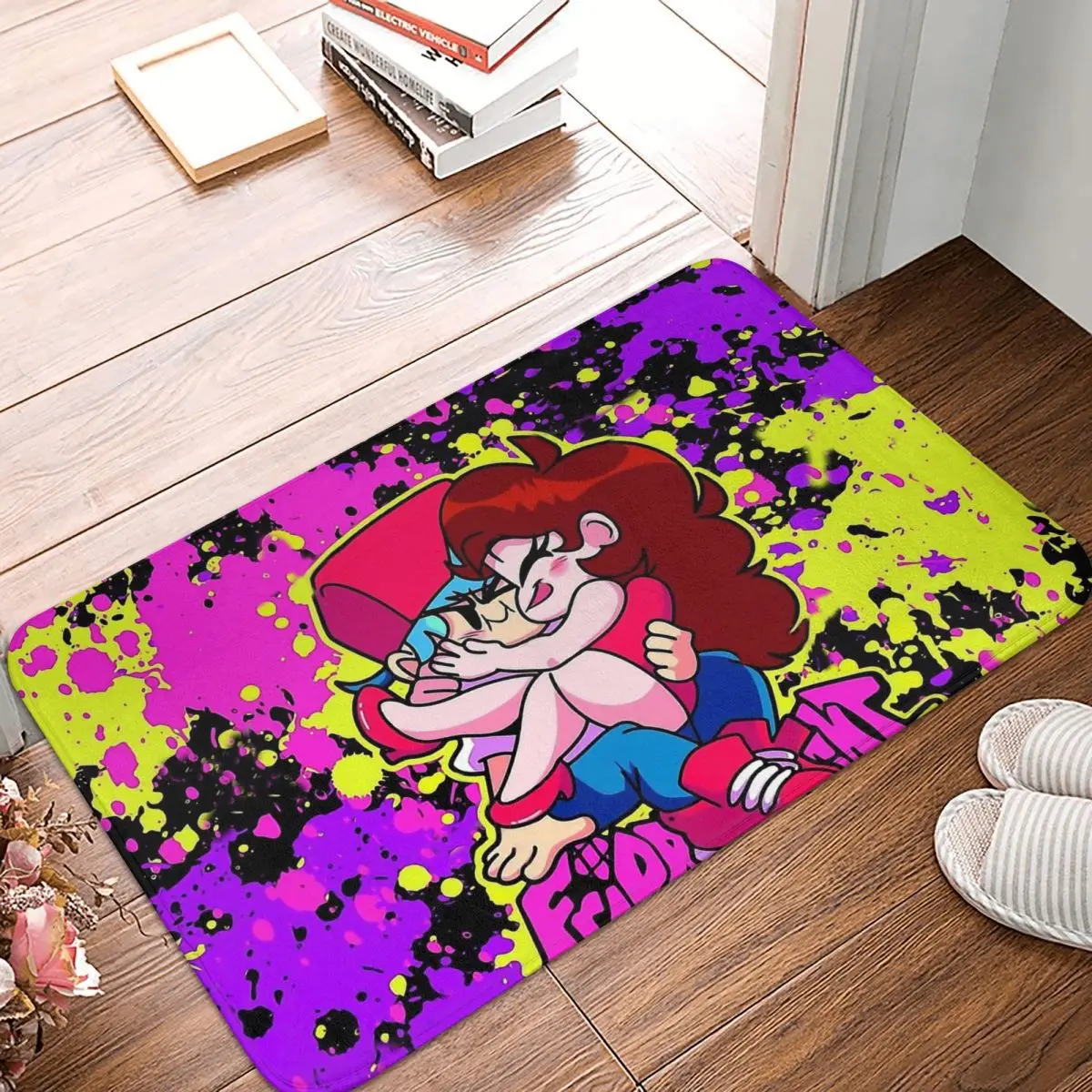 Friday Night Funkin Boyfriend Girlfriend Bedroom Mat Rug Home Doormat Living Room Carpet Outdoor