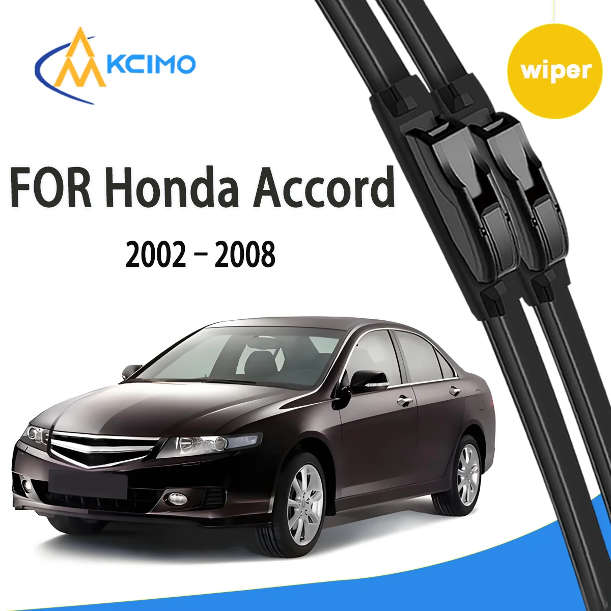 

KCIMO 2pcs Quality Windscreen Silent Rain Brush Suitable for Honda Accord CL7-9/CM1-3/CN1-2 2002-2008 Honda Accord Euro Wipers