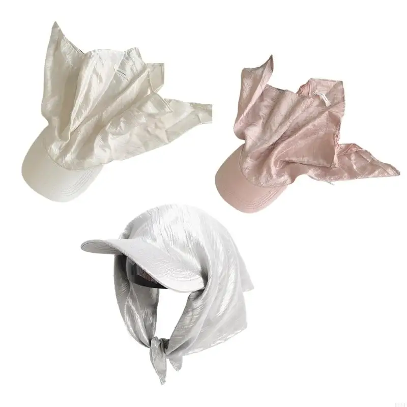 

B95F Satined Headwrap Baseball Hat With Adjustable Design Perfect For Vacation And Leisure Wear Outdoor Sunproof Headpiece
