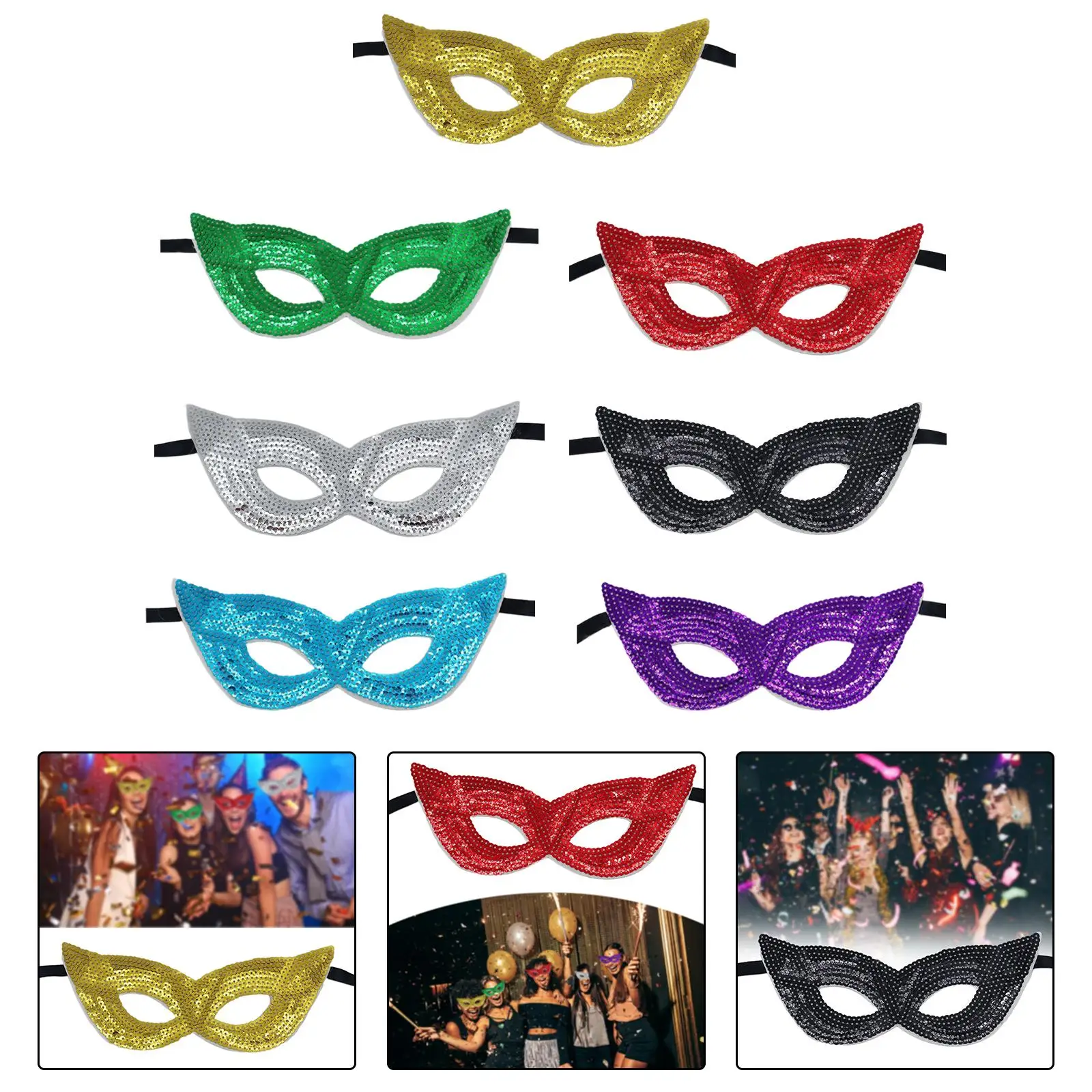 

Masquerade Eye Mask Half Cover Costumes Accessory for Festival Carnival Halloween Photo Prop