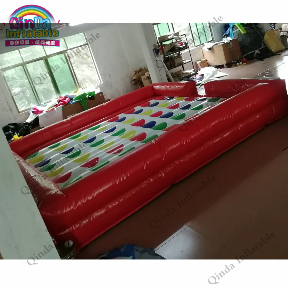 5X5m grappig opblaasbaar Twister spel opblaasbaar Twister matras voor kinderen en volwassenen