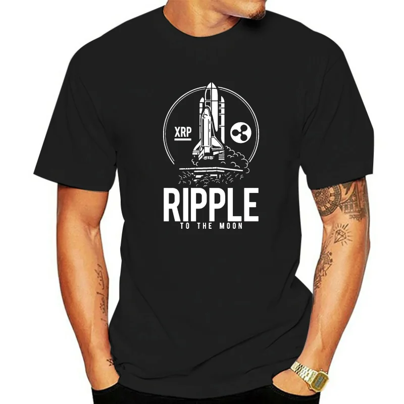 Ripple To The Moon T-Shirt - Btc Xrp - Bitcoin Crypto Free Shipping Mens New Fashion O-Neck Stylish My T Shirt