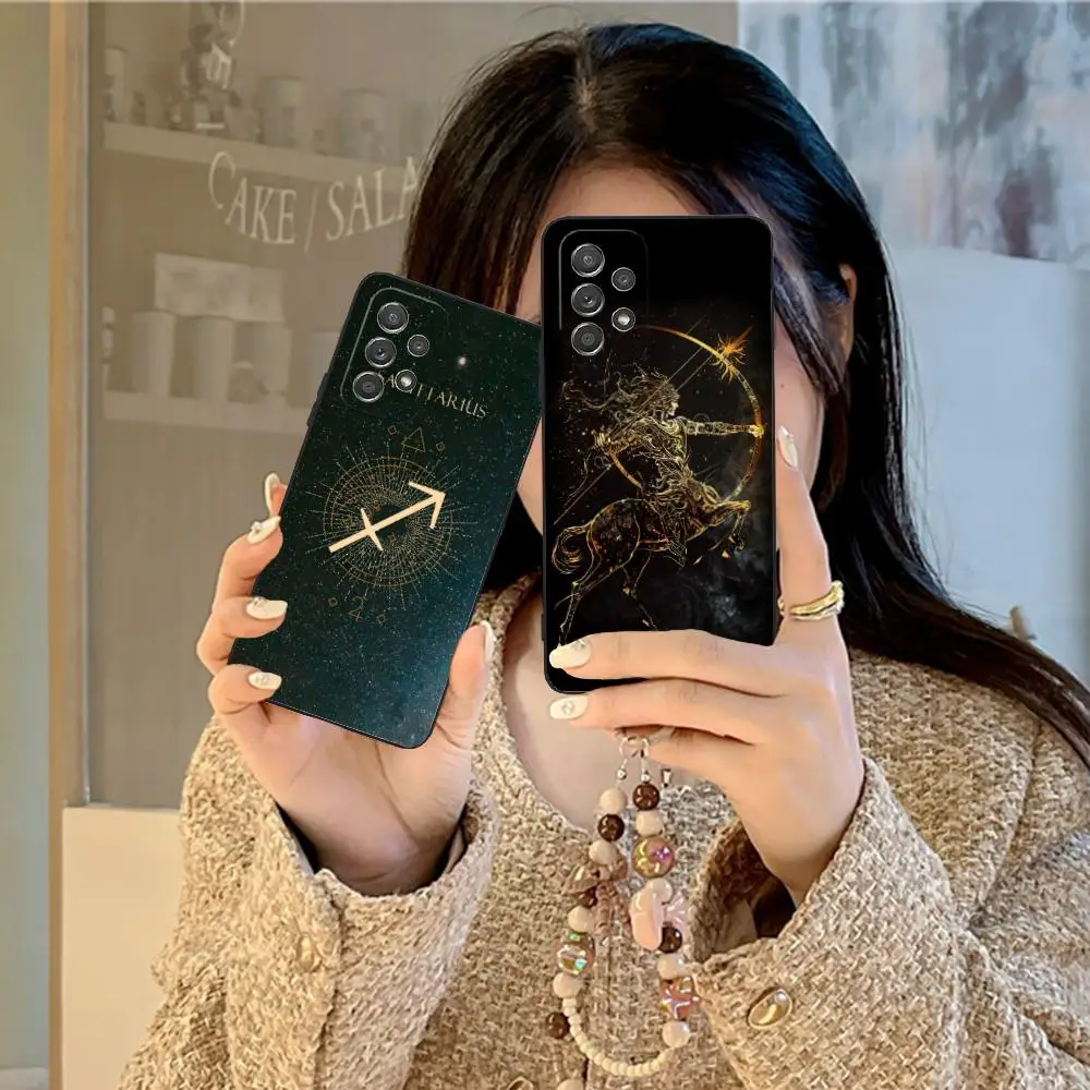 Zodiac Sign Sagittarius Phone Case for Samsung Galaxy M55 54 42 35 34 33 32 23 22 15 14 13 12 F55 5G Soft TPU Shockproof Cover